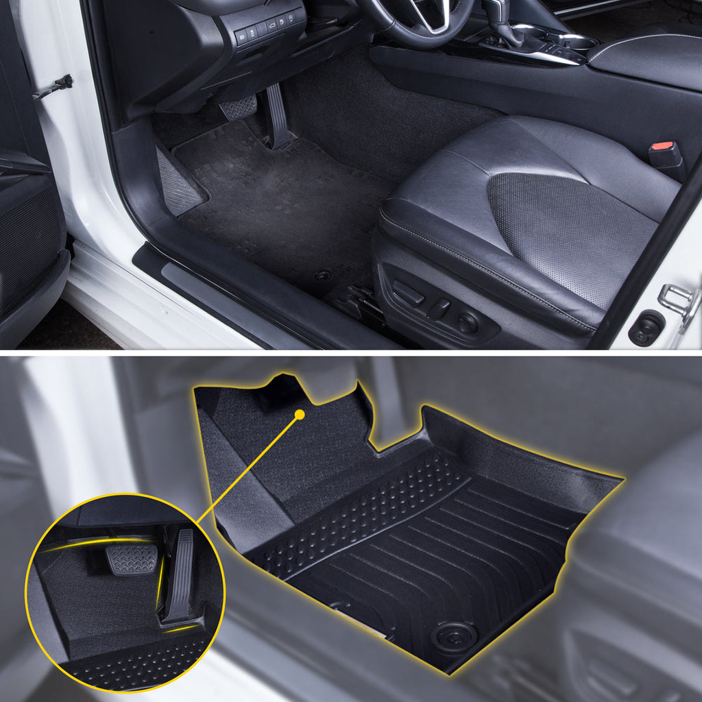 Hyundai Ioniq 5 2022- (With Unmovable Console) Black Floor Mats TPE