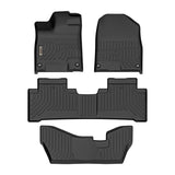 Acura MDX 2014-2021 (2nd Row Bench) Black Floor Mats TPE (Not fit Hybrid)