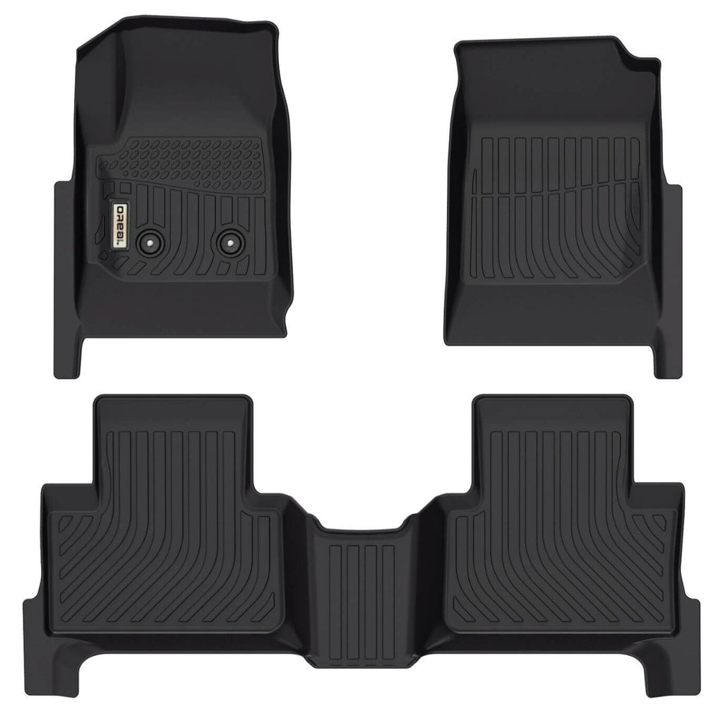 GMC Canyon Crew Cab 2015-2022 Black Floor Mats TPE