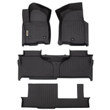 Chevrolet Tahoe 2021-2024 (2nd Row Bench) Black Floor Mats TPE