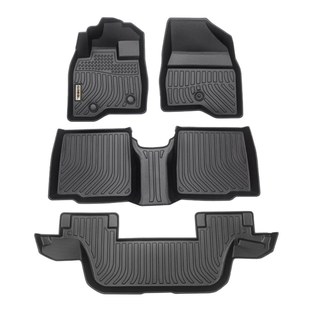 Ford Explorer 2015-2019 Black Floor Mats TPE (7 Seats Bench. Not for Bucket)