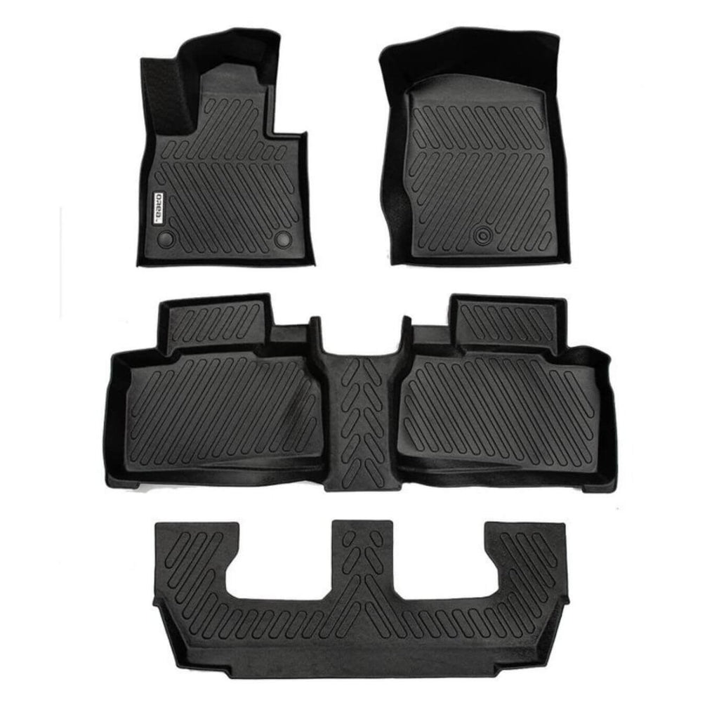 Ford Explorer 7 Seats 2020-2024 Black Floor Mats TPE (7 Seats Bench. Not for Bucket)