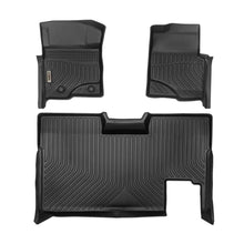 Load image into Gallery viewer, Ford F150 F-150 Super Crew Cab 2011-2014 Black Floor Mats TPE (with subwoofer in the rear)