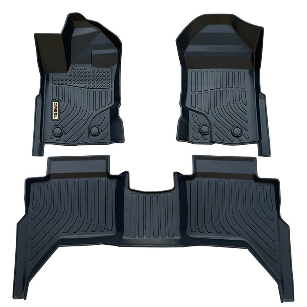 Ford Ranger Super Crew 2019-2023 Black Floor Mats TPE