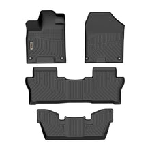 Load image into Gallery viewer, Honda Pilot 2016-2022 (2nd Row Bucket) Black Floor Mats TPE