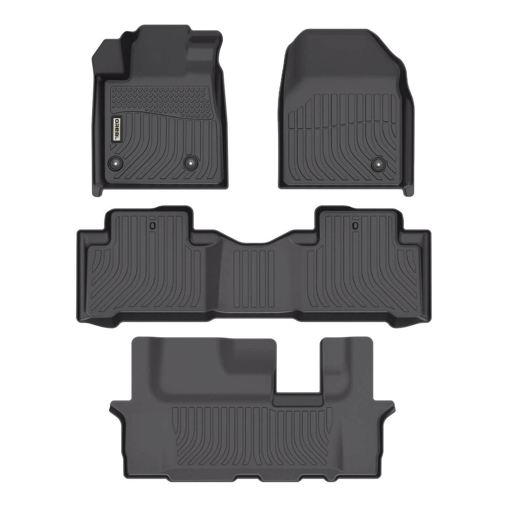 Honda Pilot 7 seats 2009-2015 Black Floor Mats TPE