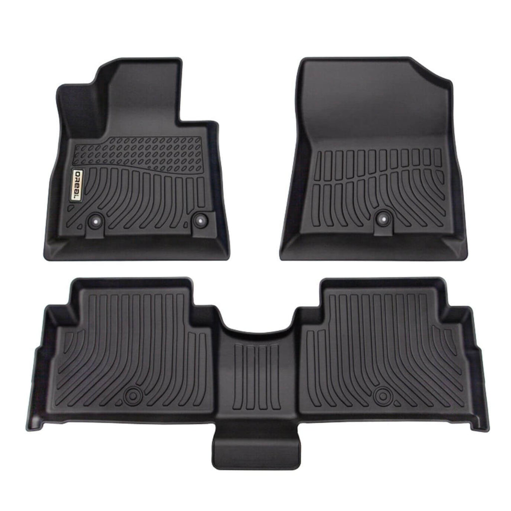 Hyundai Santa FE Hybrid / Plug-In Hybrid 2021-2023 Black Floor Mats TPE