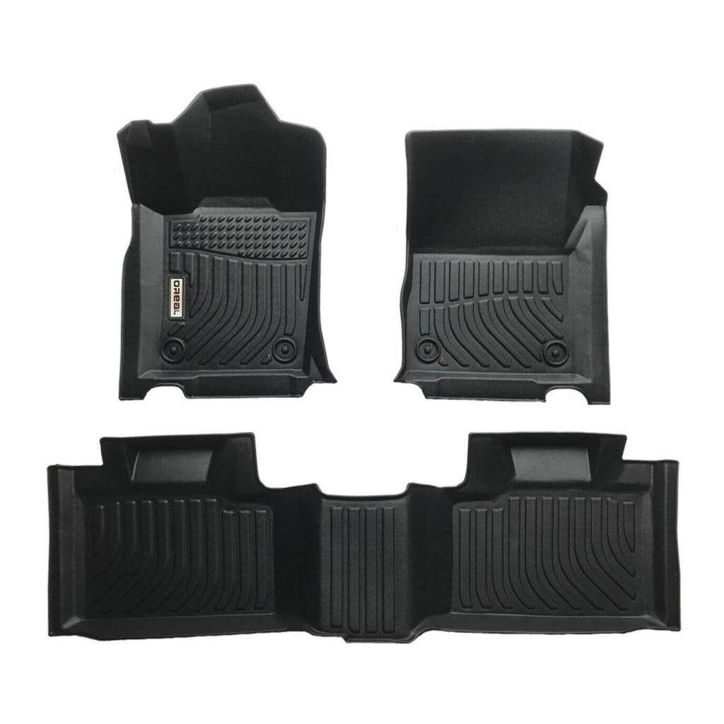 Jeep Grand Cherokee 2011-2021 / Dodge Durango 2016-2024 Black Floor Mats TPE