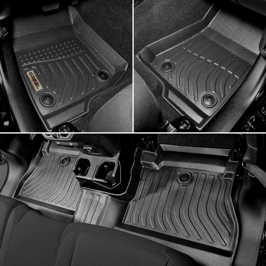 Jeep Wrangler Unlimited (JK 4 Dr) 2014-2017 Black Floor Mats TPE