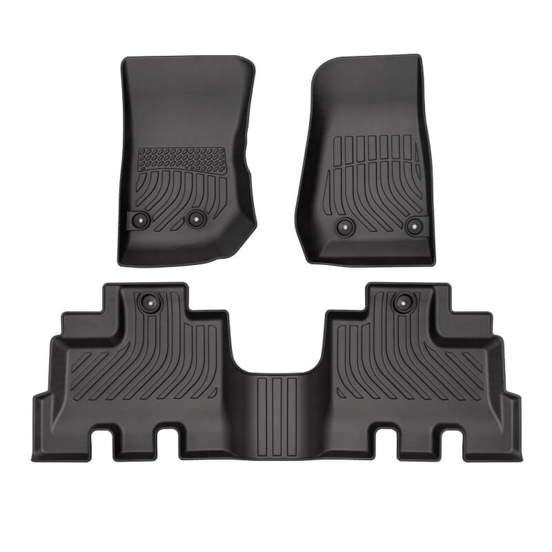 Jeep Wrangler Unlimited (JK 4 Dr) 2014-2017 Black Floor Mats TPE