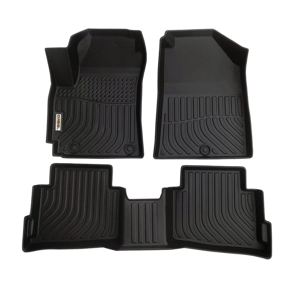 Kia Seltos 2020-2024 Black Floor Mats TPE