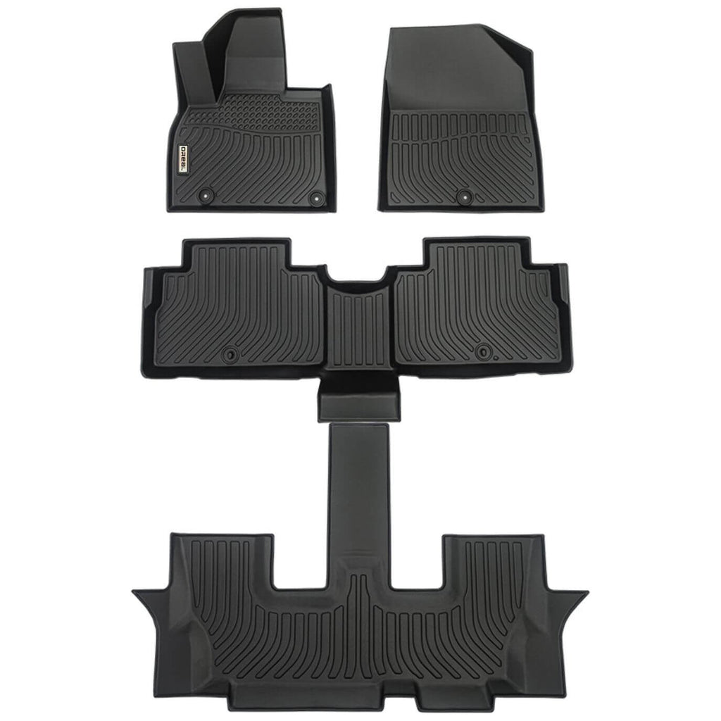 Kia Telluride 2020- Black Floor Mats TPE