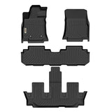 Subaru Ascent 2019-2024 (2nd Row Bucket) Black Floor Mats TPE