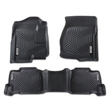 Load image into Gallery viewer, Chevy Silverado / GMC Sierra 2007-2014 (2nd Gen) Black Floor Mats TPE
