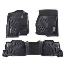 Chevy Silverado / GMC Sierra 2007-2014 (2nd Gen) Black Floor Mats TPE