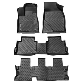 Toyota Highlander 2014-2019 (2nd Row Bench) Black Floor Mats TPE