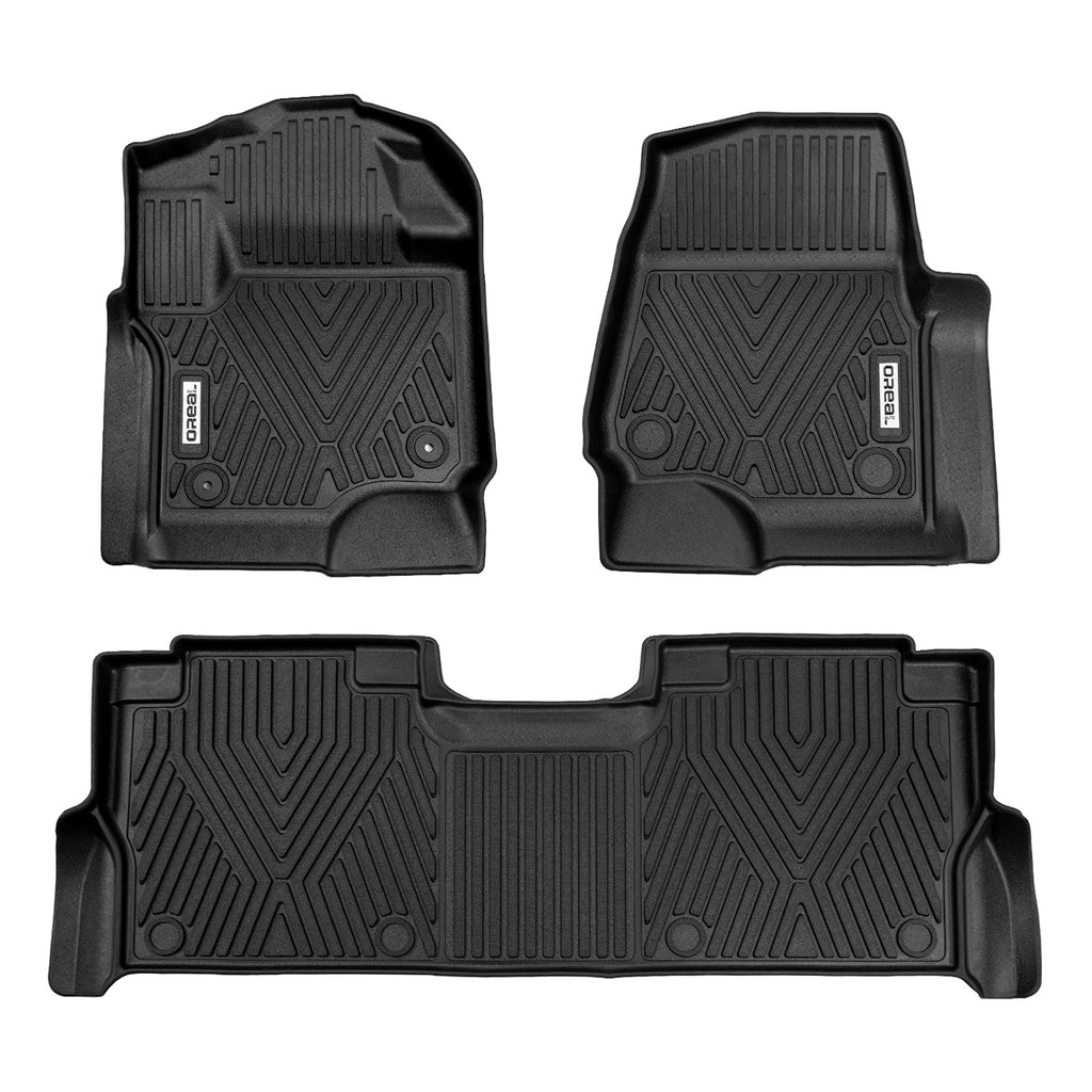 Ford F-250/F-350/F-450 Super Duty 2017-2024 Black Floor Mats TPE