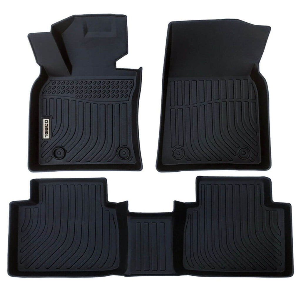 Toyota Camry Hybrid 2018-2024 Black Floor Mats TPE