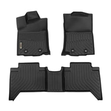 Load image into Gallery viewer, Toyota Tacoma Double Cab 2018-2023 (Auto Transmission) Black Floor Mats TPE