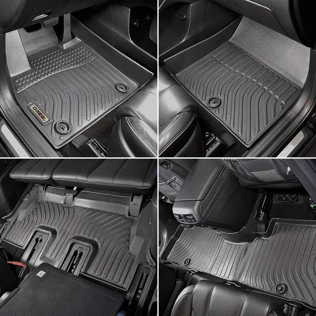 Hyundai Palisade 7/8 Seats 2020-2024 Black Floor Mats TPE