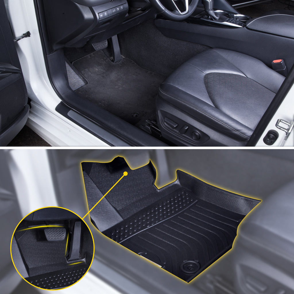 Ford Explorer 6 Seats 2020-2025 Black Floor Mats TPE(6 Seats Bucket. Not for Bench)