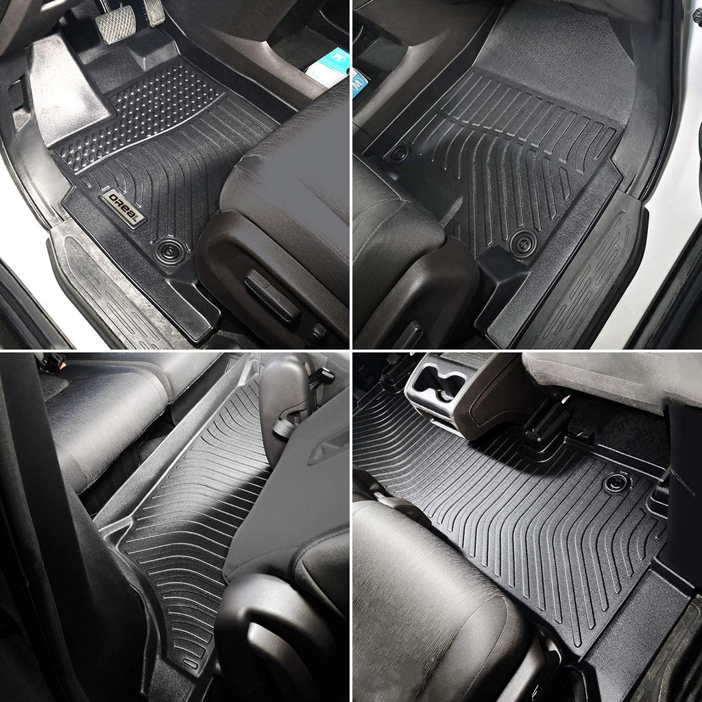 Honda Odyssey 7 Seats 2018-2024 Black Floor Mats TPE