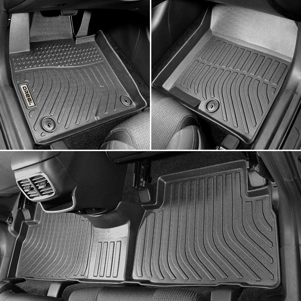 Hyundai Santa FE 2019 2020 Black Floor Mats TPE