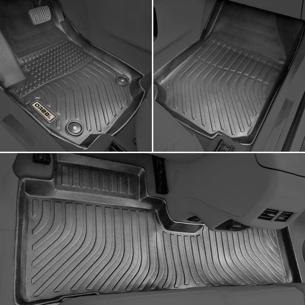 GMC Terrain / Terrain Denali 2018-2024 Black Floor Mats TPE