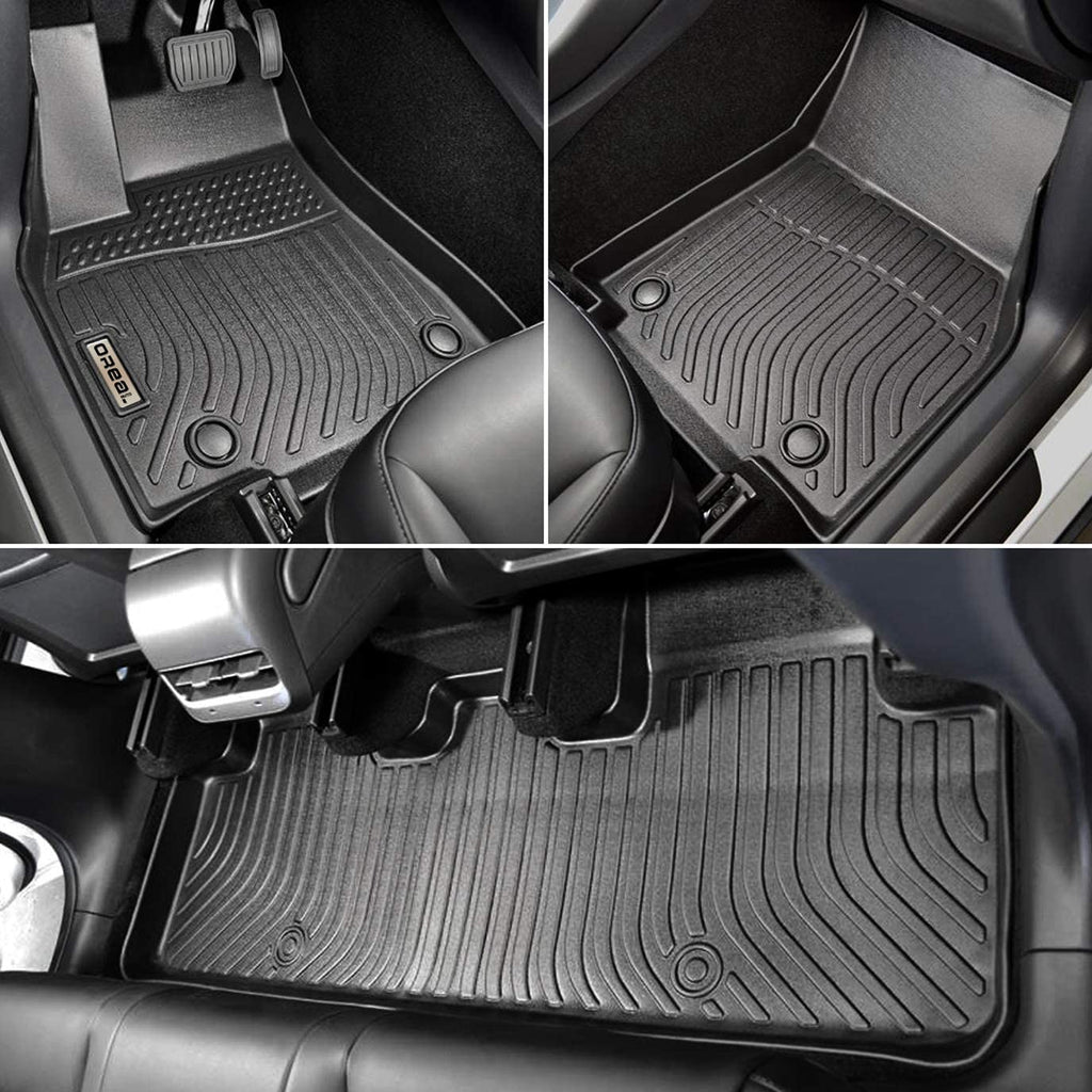 Tesla Model Y 2020-2024 Black Floor Mats TPE