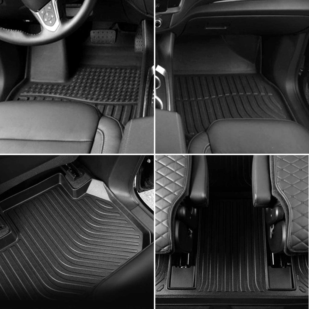 Chevrolet Traverse 2018-2024 (2nd Row Bucket) Black Floor Mats TPE